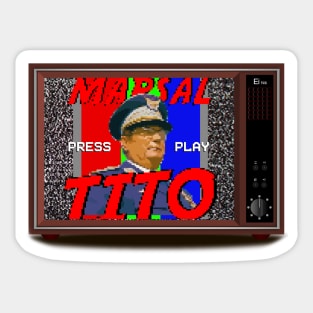 Marsal Tito 8-bit Video game Sticker